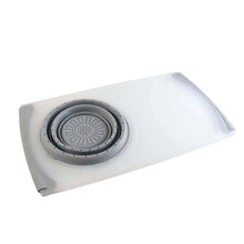2 in 1 Over - Sink Cutting Board with Built - In Collapsible Strainer (50 x 28 Cm) - justgrabit.in | Just Grab It