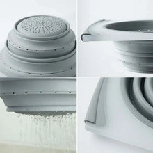 2 in 1 Over - Sink Cutting Board with Built - In Collapsible Strainer (50 x 28 Cm) - justgrabit.in | Just Grab It