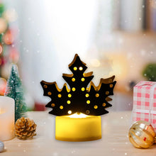 Christmas Decorative LED Gold Metal Leaf Diya Lamp, Diwali (1 Pc) - justgrabit.in | Just Grab It