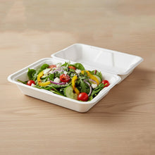 Vegnar Premium Bagasse Clamshell Food Box (10 Pc, 9x6 Inch) - justgrabit.in | Just Grab It