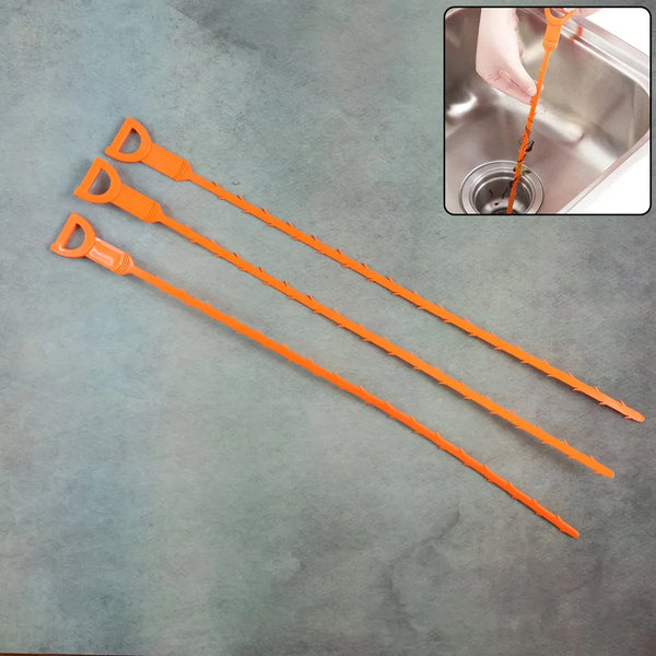 Flexible Sink & Drain Cleaning Stick – 50 cm Long (Pack of 3) - justgrabit.in | Just Grab It