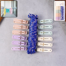 Clothesline Rope 12 Clips – 5 Meter Approx Heavy Duty Laundry Drying Rope with Clip - justgrabit.in | Just Grab It