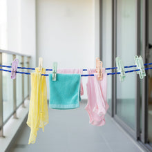 Clothesline Rope 12 Clips – 5 Meter Approx Heavy Duty Laundry Drying Rope with Clip - justgrabit.in | Just Grab It