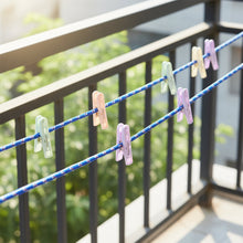 Clothesline Rope 12 Clips – 5 Meter Approx Heavy Duty Laundry Drying Rope with Clip - justgrabit.in | Just Grab It