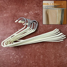 Premium stainless steel Hangers with Silicone Cover Chrome Hook for Clothes (10 Pc / Set) - justgrabit.in | Just Grab It