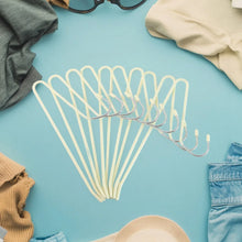 Premium stainless steel Hangers with Silicone Cover Chrome Hook for Clothes (10 Pc / Set) - justgrabit.in | Just Grab It