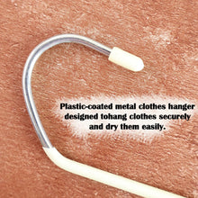 Premium stainless steel Hangers with Silicone Cover Chrome Hook for Clothes (10 Pc / Set) - justgrabit.in | Just Grab It