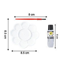 Kids Water Colour Painting Set with Brush & Mixing Palette (1 Set) - justgrabit.in | Just Grab It