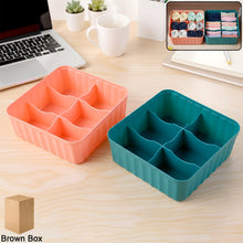 Square Organizer Box with 6 Compartments (Set of 2) - justgrabit.in | Just Grab It