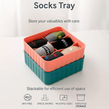 Square Organizer Box with 6 Compartments (Set of 2) - justgrabit.in | Just Grab It