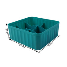 Square Organizer Box with 6 Compartments (Set of 2) - justgrabit.in | Just Grab It