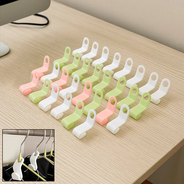 Multi - Color Hanger Connector Hooks (30 Pc) - Justgrabit Inc.