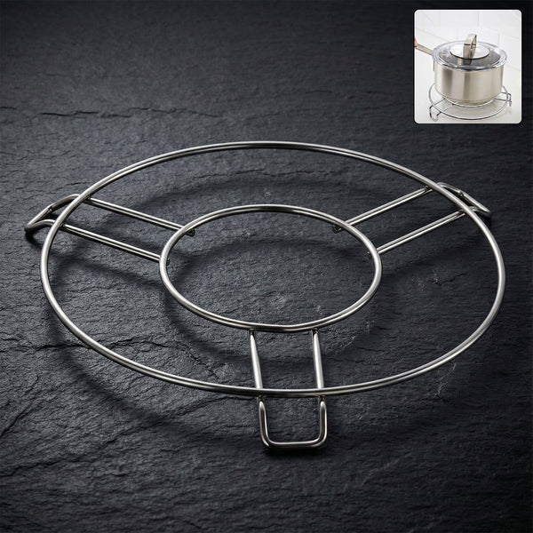 Stainless Steel Round Table Ring Hot Pot Stand (1 Pc) - justgrabit.in | Just Grab It