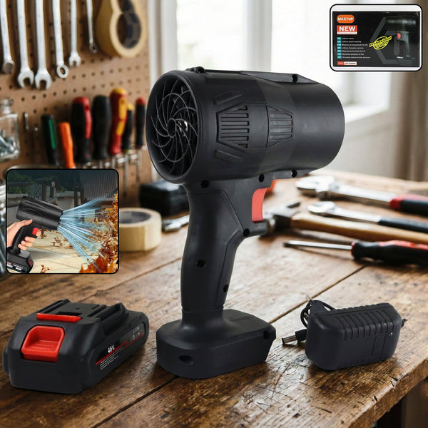 High - Power Cordless Leaf Blower Fan with Rechargeable Battery (1 Pc) - justgrabit.in | Just Grab It
