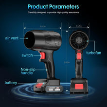 High - Power Cordless Leaf Blower Fan with Rechargeable Battery (1 Pc) - justgrabit.in | Just Grab It