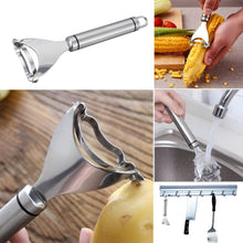 Stainless Steel Fruit & Vegetable Peeler with Serrated Blade (1 Pc) - justgrabit.in | Just Grab It