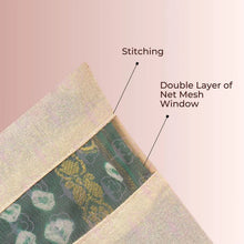 Zip Closure Saree Storage Bag (14.5×16.5 Cm, 1 Pc) - justgrabit.in | Just Grab It