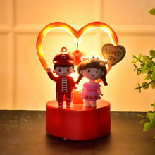 Cute Romantic Couple Love Showpiece with Heart Frame (1 Pc) - Justgrabit Inc.