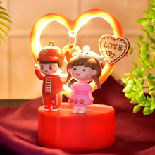 Cute Romantic Couple Love Showpiece with Heart Frame (1 Pc) - Justgrabit Inc.