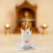 Silver - Plated Kamdhenu Cow & Tulsi Plant Pair – Pooja & Home Décor - Justgrabit Inc.