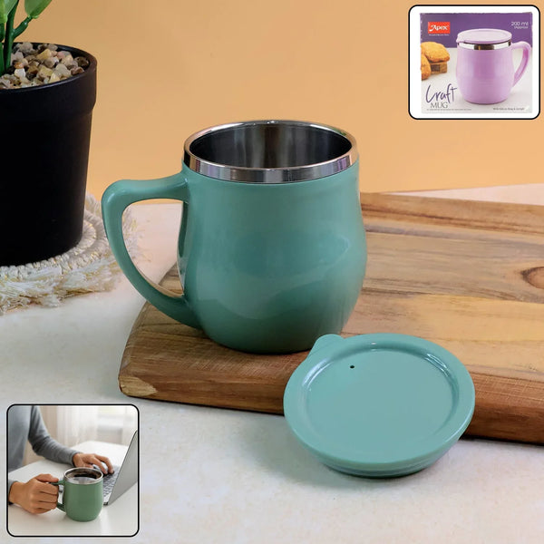 Apex Double - Wall Desk Mug - (200ML / 1 Pc) - justgrabit.in | Just Grab It