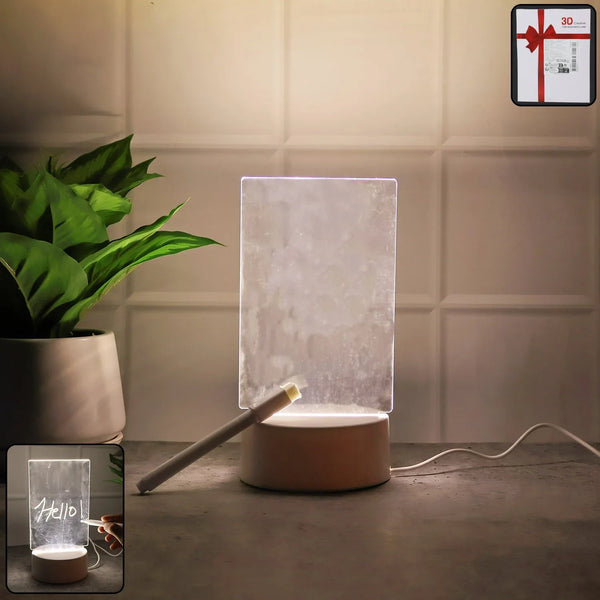 LED Acrylic Message Board Night Lamp - justgrabit.in | Just Grab It