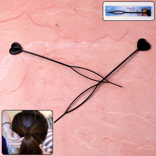 Heart - Shaped Hairpin Set (2 Pcs) - justgrabit.in | Just Grab It
