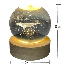 Fish 3D Crystal Ball lamps With Base (1 Pc) - justgrabit.in | Just Grab It