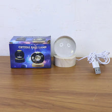 Ganpati 3D Crystal Ball lamps With Wood Base - justgrabit.in | Just Grab It