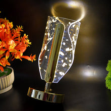 Luxury Golden Leaf Design Crystal Table Lamp (1 Pc) - justgrabit.in | Just Grab It