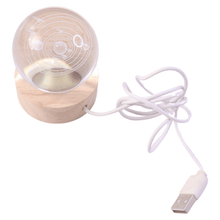 3D Crystal Ball Night Lamp (1 PC) - justgrabit.in | Just Grab It