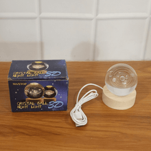 3D Crystal Ball Night Lamp (1 PC) - justgrabit.in | Just Grab It