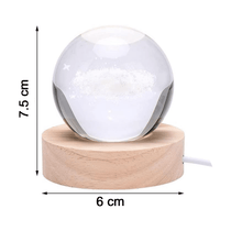 3D Crystal Ball Night Lamp (1 PC) - justgrabit.in | Just Grab It