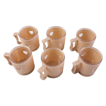 Elegant Heart Design Mini Tea & Coffee Mug Set (100ML, 6 Pc) - justgrabit.in | Just Grab It