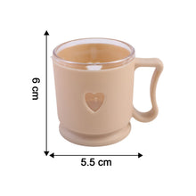 Elegant Heart Design Mini Tea & Coffee Mug Set (100ML, 6 Pc) - justgrabit.in | Just Grab It