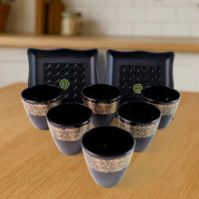 2 Bowl & 6 Glass Snake Set ( 8 Pc Set ) - justgrabit.in | Just Grab It