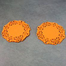 Heat - Resistant Decorative Hot Mat & Cup Coaster Set (10 cm, 2 Pc Set) - justgrabit.in | Just Grab It