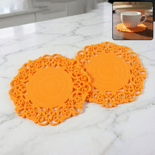 Heat - Resistant Decorative Hot Mat & Cup Coaster Set (10 cm, 2 Pc Set) - justgrabit.in | Just Grab It