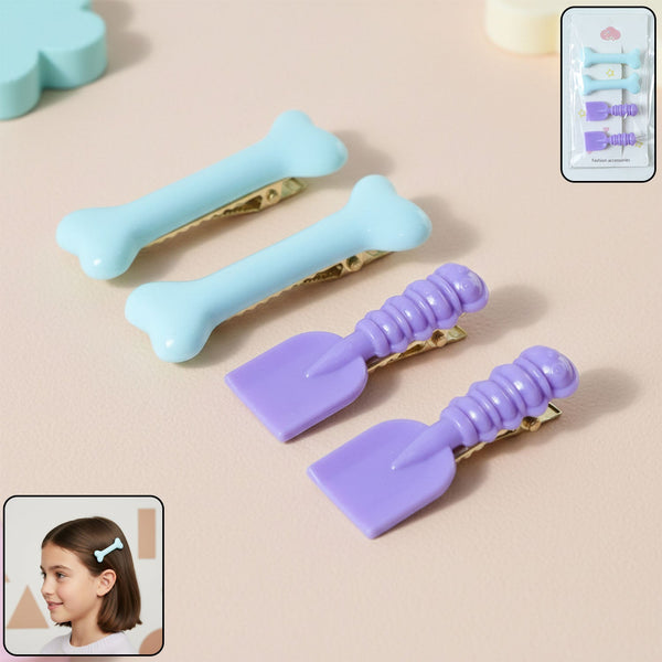 Cute Cartoon Hair Clip Set (4 Pc) - justgrabit.in | Just Grab It