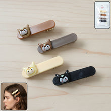 Cute Cartoon Animal Face Decorative Hair Clips (4 Pc) - justgrabit.in | Just Grab It