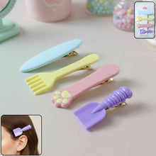 Cute Multi Design Hair Clips (4 Pc) - justgrabit.in | Just Grab It