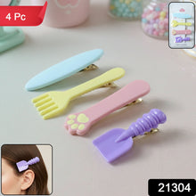 Cute Multi Design Hair Clips (4 Pc) - justgrabit.in | Just Grab It