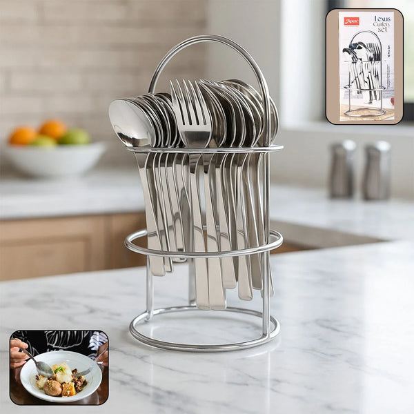 Apex Premium Stainless Steel Cutlery (16 Pc / Set) - justgrabit.in | Just Grab It