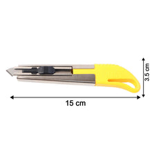 Heavy - Duty Stainless Steel Body Utility Cutter Knife (1 Pc / With 2 Extra Blade) - justgrabit.in | Just Grab It