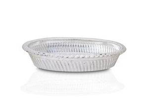 Multipurpose Royal Design Oval Silver Gift Tray - Justgrabit Inc.