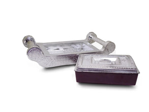 Multipurpose 4 Section Royal Design Silver Storage / Gift Box - Justgrabit Inc.