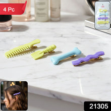 Decorative Alligator Hair Clips Set for Girls & Women – Cute Styling Pins (4 Pc) - justgrabit.in | Just Grab It