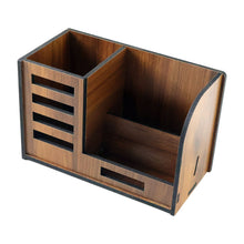 Premium Wooden Desk Organizer with Phone Stand, Pen Holder, Card Holder (1 Pc) - justgrabit.in | Just Grab It