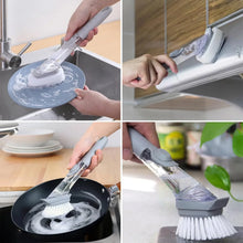 2 in 1 Soap - Dispensing Dish Brush - (Set) - justgrabit.in | Just Grab It
