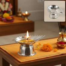 Stainless Steel Diamond Design Agarbatti & Diya Stand (1 Pc) - justgrabit.in | Just Grab It